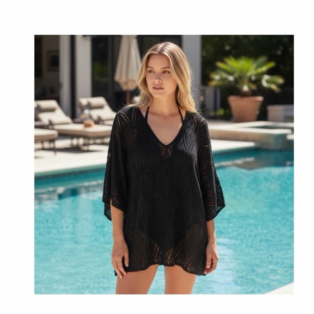 Jordanβ Taylor Crochet V Neck Swim Coverup